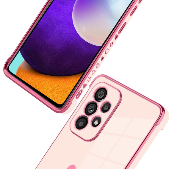 Θήκη για Samsung Galaxy A52/A52S, Electro heart, ροζ rose gold