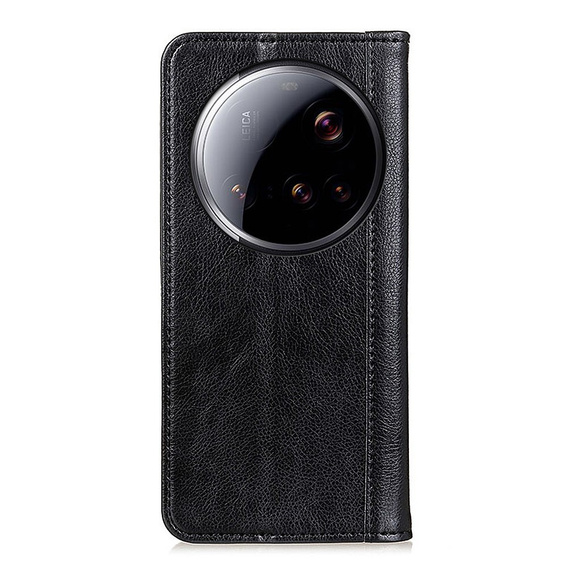 θήκη με πτερύγιο για Xiaomi 15 Ultra, Split Leather, μαύρη