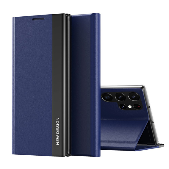 Θήκη με πτερύγιο για Samsung Galaxy S22 Ultra 5G, Side Magnetic, σκούρο μπλε
