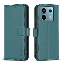θήκη με πτερύγιο για Xiaomi Redmi Note 13 Pro 4G / Xiaomi Redmi Note 14S / Xiaomi Poco M6 Pro 4G, BINFEN Wallet, πράσινη