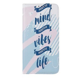 Θήκη με πτερύγιο για Huawei Y7 2019, Wallet, Positive, λευκή