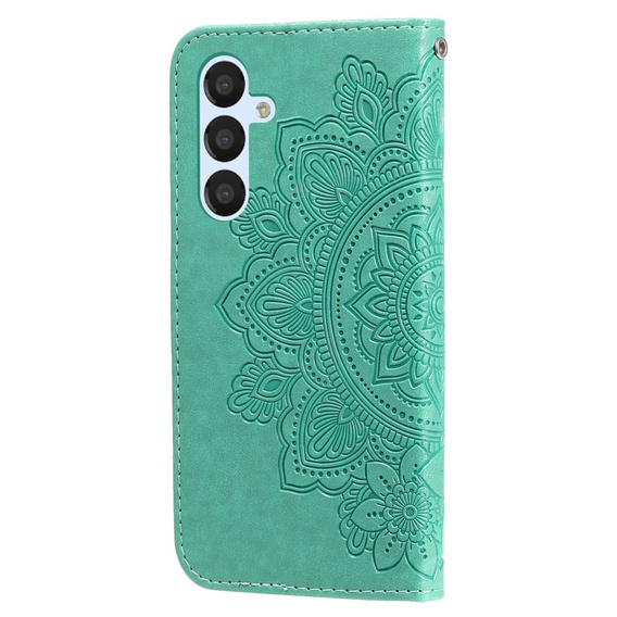 Θήκη με πτερύγιο για Samsung Galaxy A54 5G, Mandala Flower, πράσινη