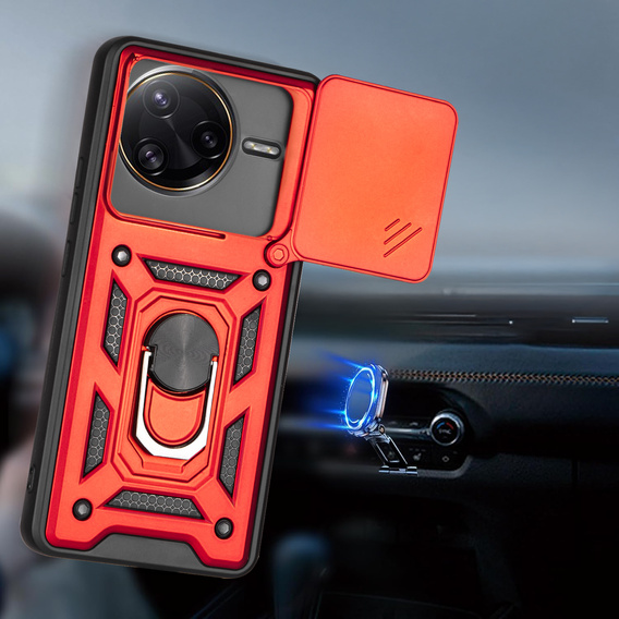 Θήκη για Xiaomi Poco F7 Pro, CamShield Slide, κόκκινη