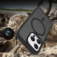 Θήκη ERBORD MagSafe για iPhone 16 Pro, Matte Case, ενεργό κουμπί, ματ / μαύρο