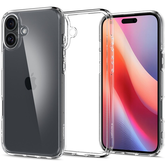 θήκη Spigen για iPhone 16, Ultra Hybrid, διαφανής + μετριασμένο γυαλί 9H