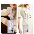 θήκη για Samsung Galaxy S25 Ultra, Leather Flower Card Slot, μωβ