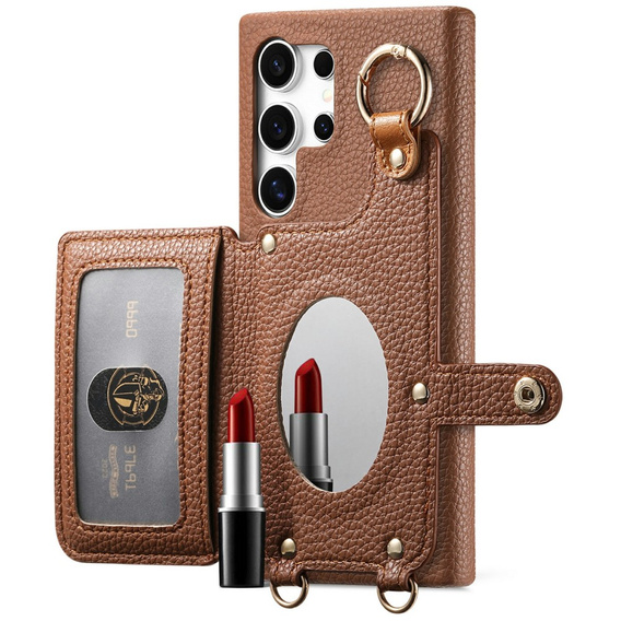 Θήκη για Samsung Galaxy S25 Ultra, GKK Leather, μαύρη
