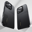 θήκη BENKS Kevlar για iPhone 16 Pro, για MagSafe, Carbon Fiber, μαύρη