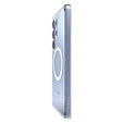 Θήκη MagSafe Spigen για Samsung Galaxy S25 Ultra, Ultra Hybrid, διαφανής / λευκή + Μετριασμένο γυαλί 9H