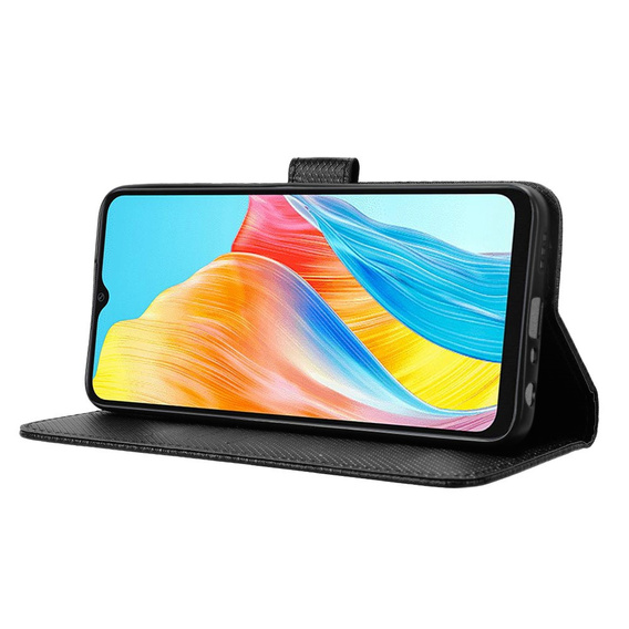 Θήκη με πτερύγιο για Oppo A38 4G / Oppo A18 4G, Wallet Smart Magnet, μαύρη