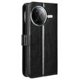 Θήκη με πτερύγιο για Xiaomi Poco F7 Pro, Crazy Horse Wallet, μαύρη
