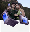 Θωρακισμένη θήκη για Samsung Galaxy Z Flip7 FE / Z Flip6, Dexnor Clip Holder, μωβ