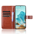 Θήκη με πτερύγιο για Motorola Edge 60 / 60 Fusion, Crazy Horse Wallet, καφέ