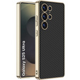 Θήκη για Samsung Galaxy S25 Ultra, GKK Leather, carbon μαύρη
