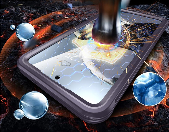 Θήκη για Samsung Galaxy S25 FE, Shockproof, με γυαλί, για MagSafe, μωβ