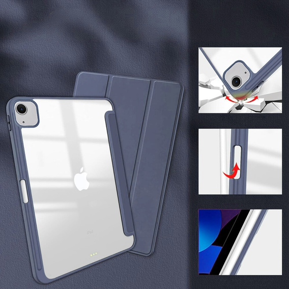 Θήκη για iPad Air 13" 2025/2024 (7/6 gen.), Smartcase Hybrid, με χώρο για γραφίδα, μωβ