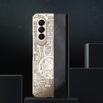Θήκη για Samsung Galaxy Z Fold 5 5G, Mechanical Legend, χρυσή