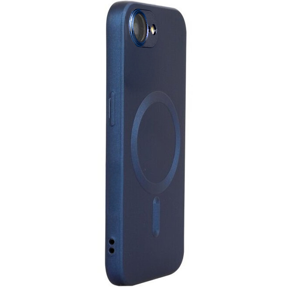 Θήκη για iPhone 16E, ColorMag, για MagSafe, σκούρο μπλε + γυαλί 9H, μετριασμένο