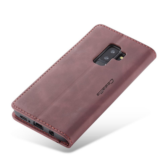 θήκη CASEME για Samsung Galaxy S9 Plus, Leather Wallet Case, μπορντό