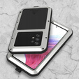 Love Mei Θήκη για Samsung Galaxy A53 5G, armored with glass, ασημένια