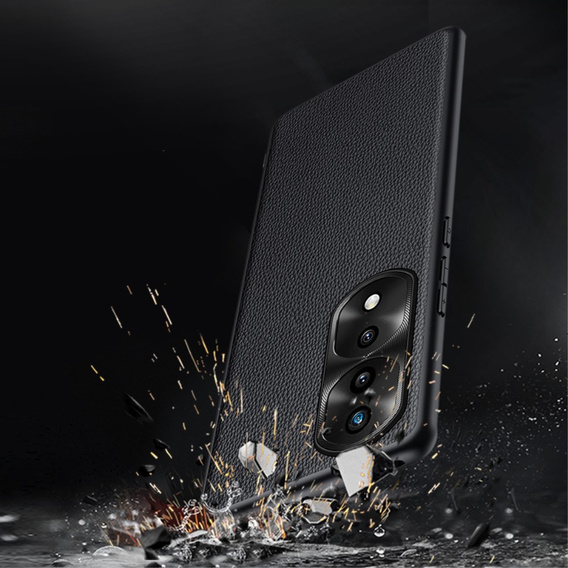 Δερμάτινη θήκη για Honor 70 5G, leather hybrid, μαύρη