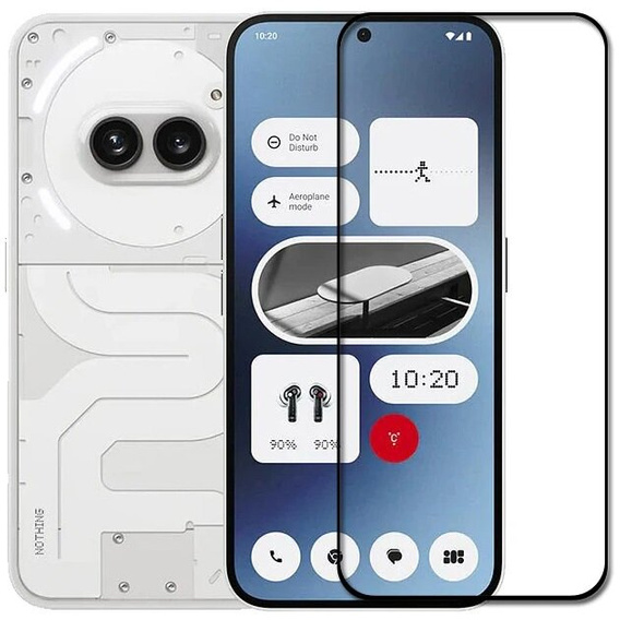 Μετριασμένο γυαλί 3D για Nothing Phone 2a, μαύρο πλαίσιο