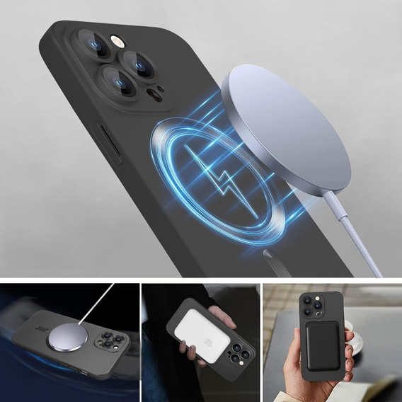 Θήκη για iPhone 16 Pro, ColorMag, για MagSafe, μαύρη