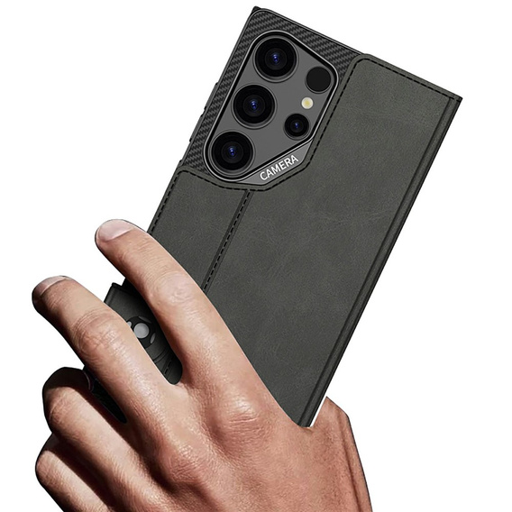 Θήκη με πτυσσόμενο καπάκι GKK Card Slot Wallet για Samsung Galaxy S26 Ultra, μαύρη