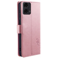 Θήκη με πτερύγιο για Motorola Moto E14, Butterfly, ροζ rose gold