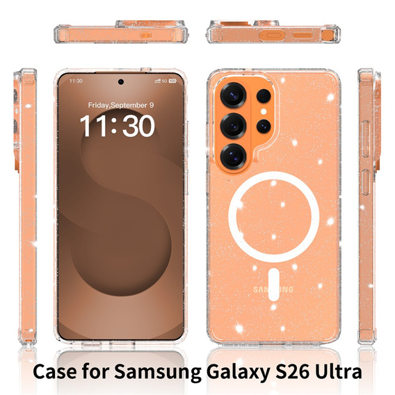 Θήκη Brokat, για MagSafe για Samsung Galaxy S26 Ultra, διαφανής