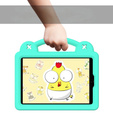 Παιδική θήκη για iPad mini 7.9" 2019/2015/2014/2013/2012 (5/4/3/2/1 gen.), Cute Patterns, με βάση, πράσινη