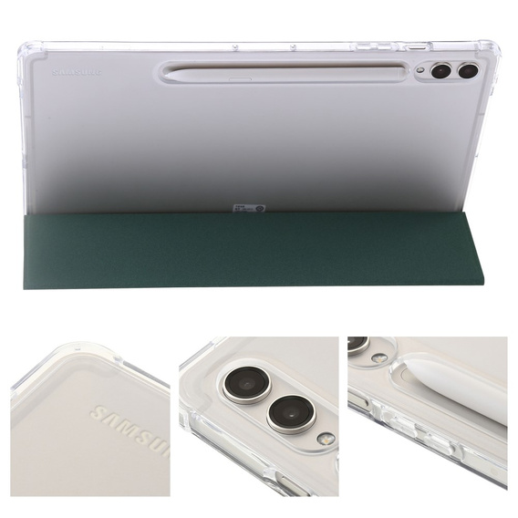 Θήκη για Samsung Galaxy Tab S9 Ultra, Smartcase Hybrid, με χώρο για γραφίδα, σκούρα πράσινη