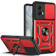 Θήκη για Motorola Moto E14, CamShield Slide, κόκκινη