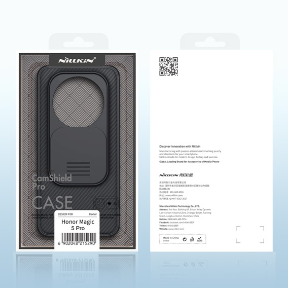 Θήκη για Honor Magic 5 Pro, θωρακισμένη Nillkin, CamShield Pro, μαύρη