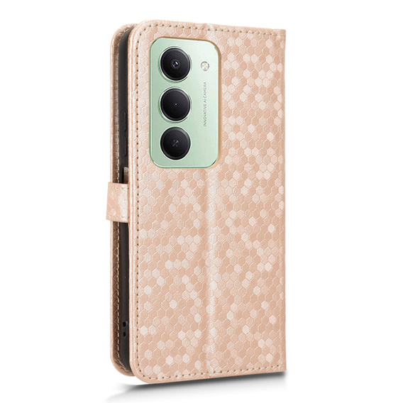 θήκη πτερύγιο για Xiaomi Redmi Note 14 4G, Wallet Rhombus, μαύρη