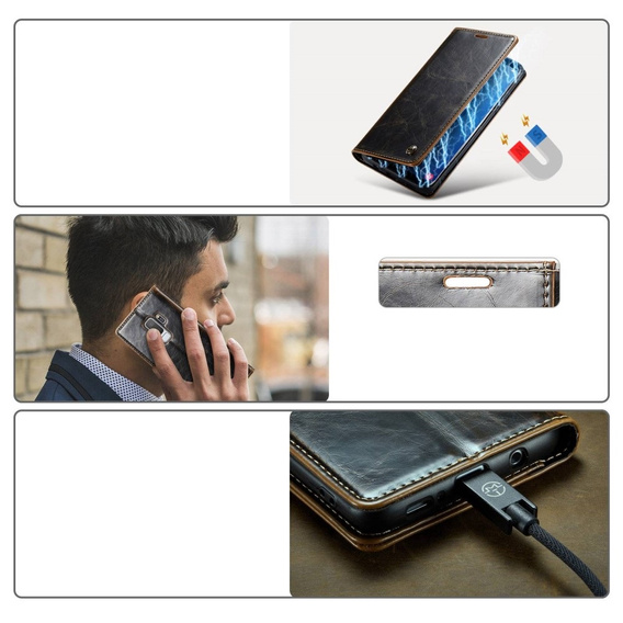 θήκη CASEME για Samsung Galaxy S9+ Plus, Waxy Textured, καφές
