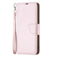 Θήκη με πτερύγιο για Xiaomi Redmi 12 4G, Wallet Litchi Magnet, ροζ rose gold