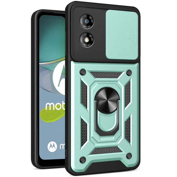 Θήκη για Motorola Moto E13, CamShield Slide, πράσινο