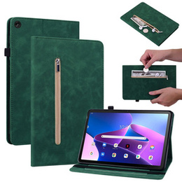 θήκη για το Lenovo Tab M10 10.1 Gen 3, Wallet Pen Slot, πράσινη