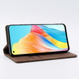 Θήκη για Oppo A78 4G, ERBORD Vintage, πορτοφόλι με πτερύγιο, καφές