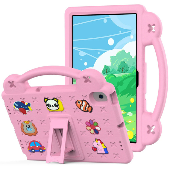Παιδική θήκη για Lenovo Tab M10 X505F X605F / Tab P10-X705F/L / Huawei T5 10.1, Cute Patterns, με βάση, ροζ