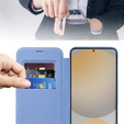 Θήκη με πτερύγιο για Samsung Galaxy S25 FE, RFID Wallet MagSafe CamShield, μπλε