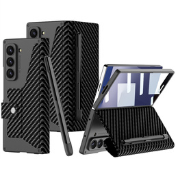 Θήκη πορτοφολιού με πτερύγιο άνθρακα μαύρο για Samsung Galaxy Z Fold 7 5G