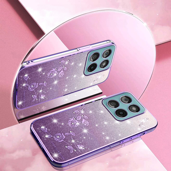 Θήκη με γκλίτερ Glitter Flower για Motorola Edge 70