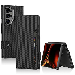 Θήκη με πτυσσόμενο καπάκι GKK Card Slot Wallet για Samsung Galaxy S26 Ultra, μαύρο άνθρακα