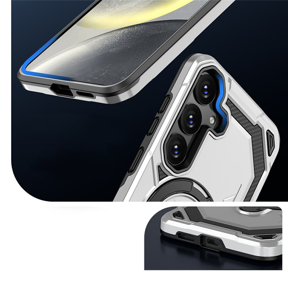 Μαγνητική θήκη με βάση για Samsung Galaxy A57 5G, ασημί