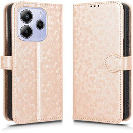 θήκη πτερύγιο για Xiaomi Redmi Note 14 4G, Wallet Rhombus, ροζ