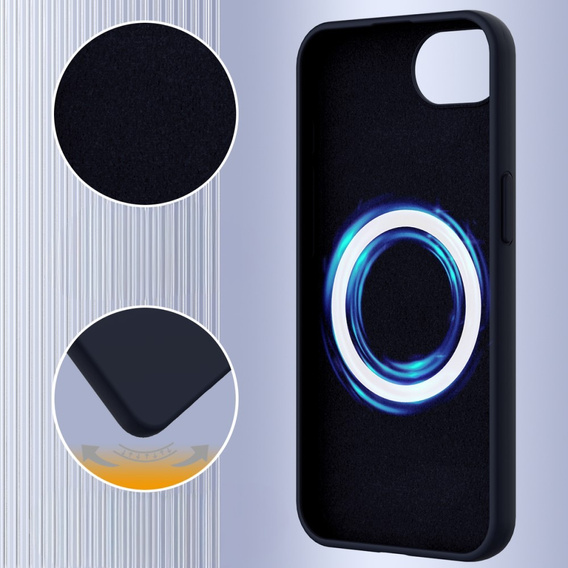 Θήκη για iPhone 16e, Silicone MagSafe, σκούρο μπλε