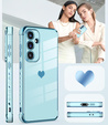Η θήκη για το Samsung Galaxy A26, Electro heart, μπλε + γυαλί 9H