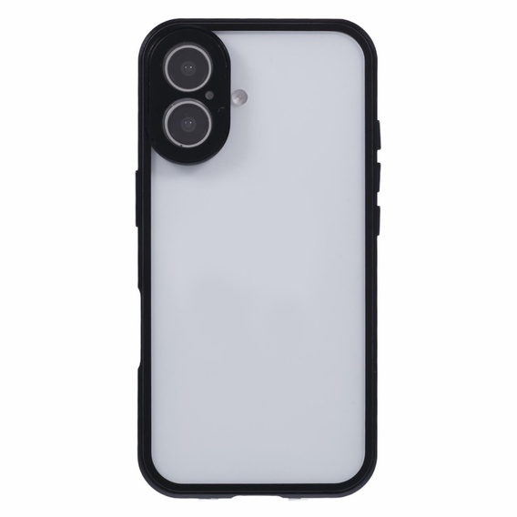 θήκη για το iPhone 16, Magnetic Dual Glass, μαύρη